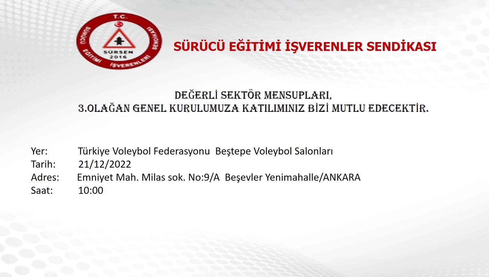 3.Olağan Genel Kurul Daveti